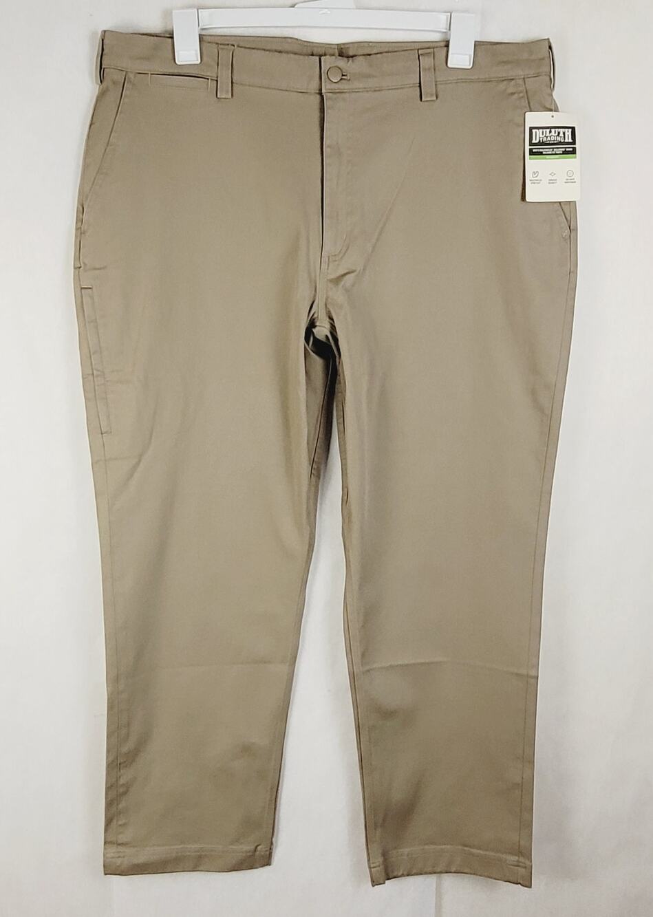 New Duluth Flex Ballroom khaki relaxed fit pants 40/30 Workwear Gusset Preppy